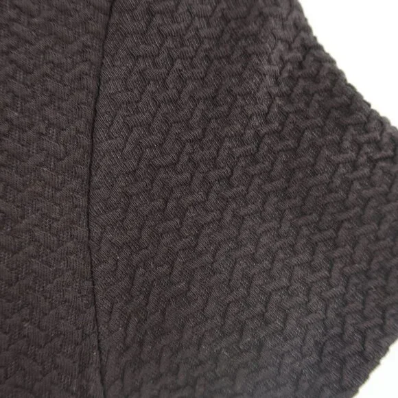 Ganni Black Textured Scoop Neck Short Sleeve Dress Size XS - Picture 6 of 8